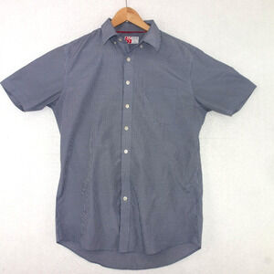 Chic fil A Employee Uniform Button Up Shirt Blue Checkered Size Medium